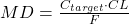  MD = \frac{C_{target} \cdot CL}{F} 